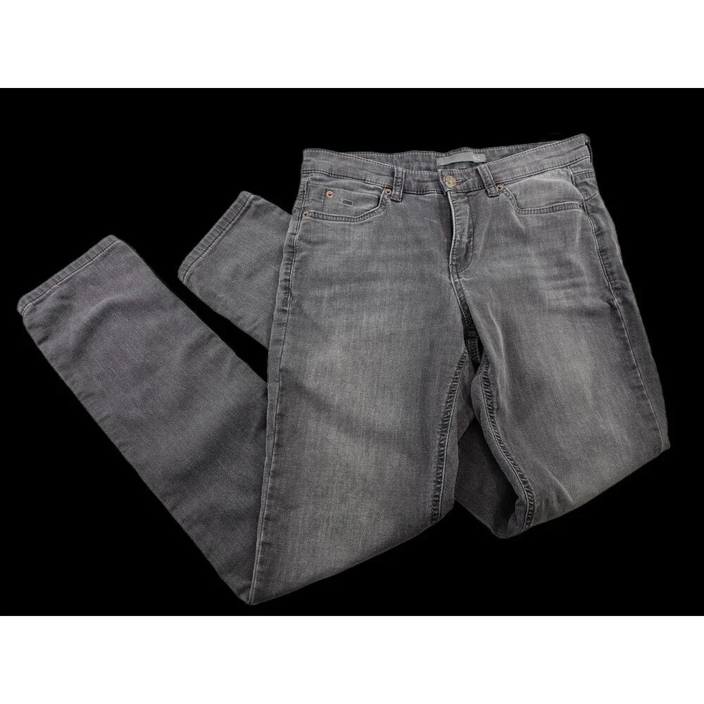 MAC Jog'N Pipe Gray Skinny Jeans Denim Pants Women's Slim‎ Leg 38 / 32 EUC!
